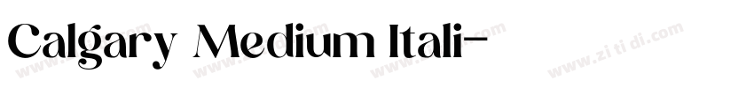 Calgary Medium Itali字体转换